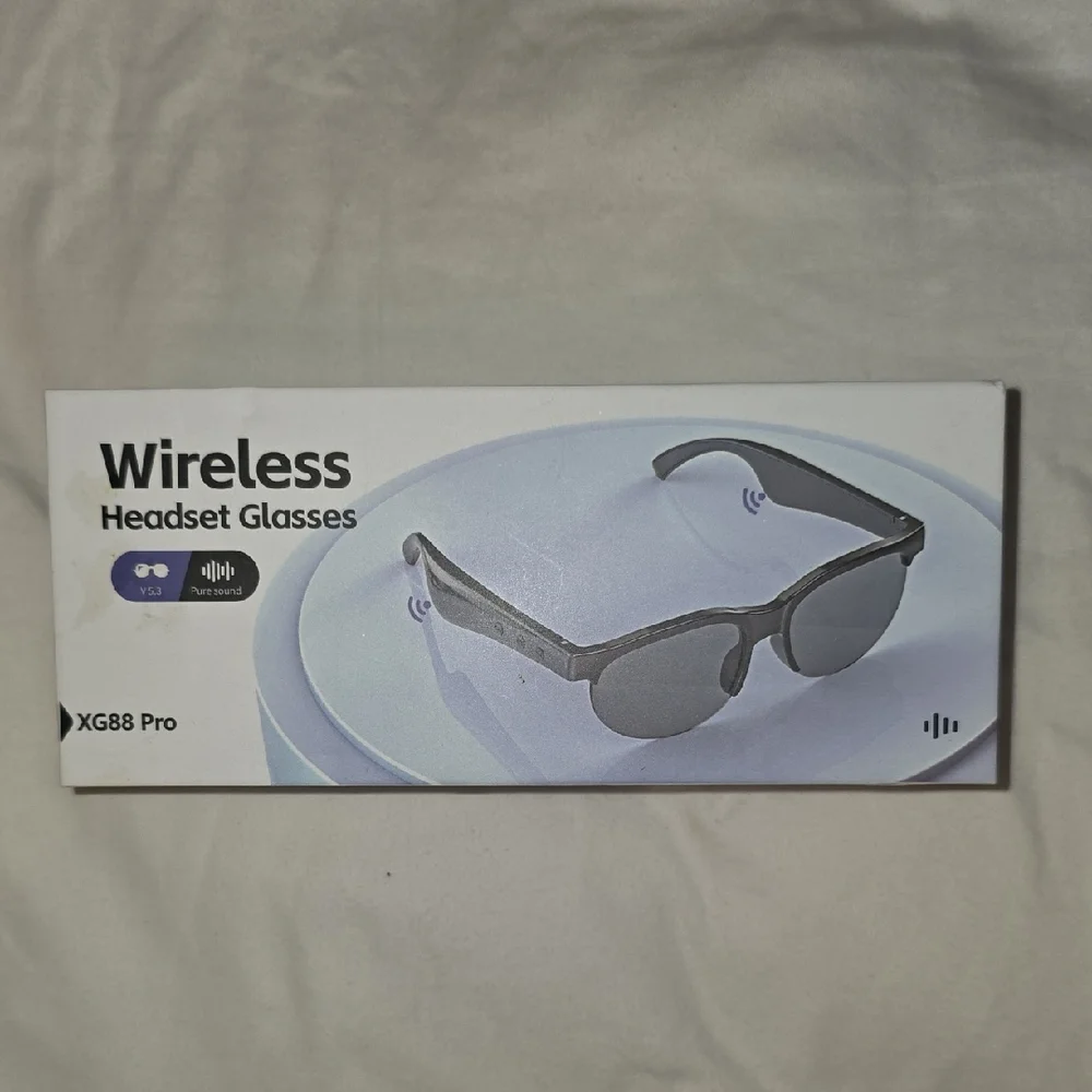 Wireless Headset Glasses - Black